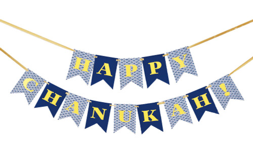 "Happy Chanukah!" Flag Banner
