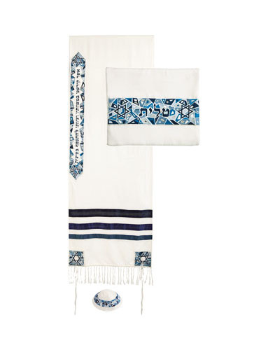 Embroidered Cotton Tallit Set