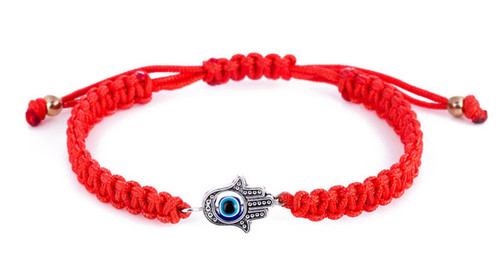 Red String Kabbalah Adjustable Bracelet with Hamsa