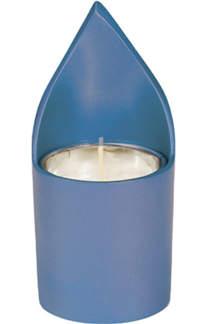 Memorial Yahrzeit Candle Holder - Blue