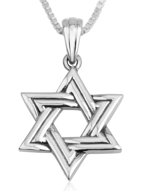 Star of David Necklace in 925 Sterling Silver