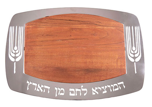 Shabbat Challah Board - Wheat Design