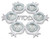 Pomegranate Seder Plate with Glass Liners - Aluminum