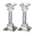 Crystal Shabbat Candlesticks - Jerusalem