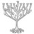 Tree of Life Hanukkah Menorah - Nickel