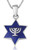 Star of David Pendant with Menorah and Jerusalem