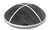 Black Denim & Italian White Leather Classic Kippah