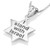 I STAND WITH ISRAEL Blue Enamel Star of David Necklace