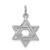 14K White Gold Cutout Star of David Pendant