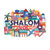 Hand-Painted Metal Shalom Wall Hanging with Jerusalem Design