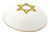 KNITTED KIPPAH WITH GOLDEN STAR OF DAVID