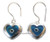 925 Sterling Silver Evil Eye Heart Earrings