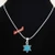 BLUE OPAL STAR OF DAVID NECKLACE
