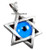 Star of Magen David Pendant with Evil Eye