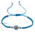Blue Macrame Bracelet with Evil Eye