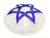 Blue and White Satin Kippah