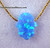 Blue Opal HAMSA LUCK HAND GOLD FILLED NECKLACE