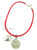 Kabbalah Red String Bracelet with David Star and Heart Pendants