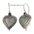 Sterling Silver and Ancient Roman Glass Heart Earrings