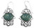 Sterling Silver and Ancient Roman Glass Hamsa Earrings