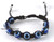 Black Macrame Bracelet with Evil Eyes