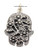 Silver Hamsa with Flowers Pendant