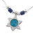 Roman Glass and Dumortierite Star of David Necklace