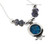 Roman Glass and Anyolite Pomegranate Necklace