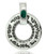 Silver and Turquoise Shema Yisrael Wheel Pendant