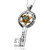 Kabbalah Key Necklace with Chrysoberyl for Prosperity