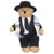 Jewish Rabbi Plush Bear with Hat and Tallit 