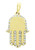 Solid Yellow Gold Hamsa Pendant