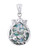 Double Sided Pomegranate Pendant with Roman Glas
