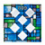 Stained Glass Square Modern Passover Seder Plate