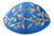 Embroidered Raw Silk Kippah with Flowers