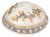 Embroidered Raw Silk Kippah with Silver and Gold Pomegranates 