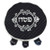 Dark Blue Passover Matzah Cover with Silver Embroidery