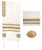 Embroidered Tallit Set with Gold Stripes