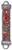 Aluminum Mezuzah - Embroidered Multicolor Beads