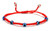 Red String Kabbalah Adjustable Bracelet with 5 Blue Evil Eyes