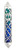 Sterling Silver Mezuzah Case - Blue Enamel