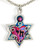 Star of David with Heart & Chai Necklace