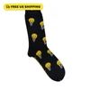 Black crew sock with yellow light bulbs and the Brainstormer Trivia name stitched on the sole
