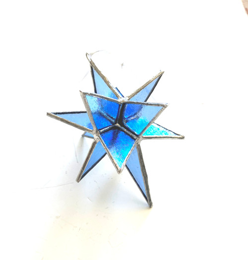 stained glass moravian star ornament suncatcher