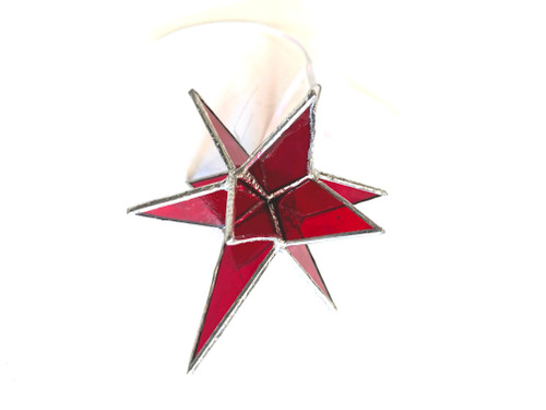 stained glass moravian star ornament suncatcher