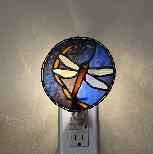 stained glass dragonfly night light stained glass dragonfly night light