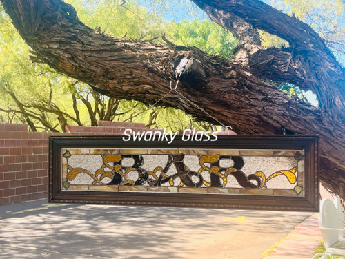 stained glass bar sign panel