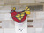stained glass red chicken nightlight