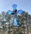 stained glass cross with dogwood flowers suncatcher