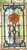 art nouveau stained glass carnation panel